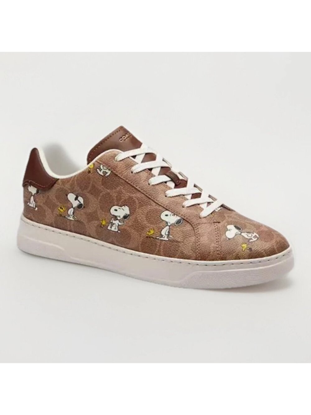 Coach X Peanuts Snoopy Woodstock Monogram Men US 10.5D High Line Sneakers CBZ76